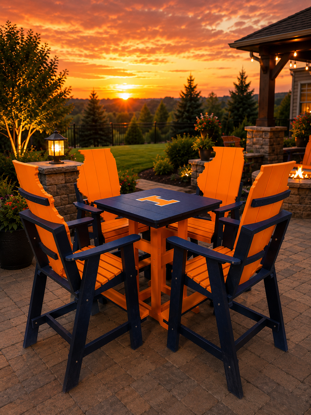 Illini Bar-Height Table