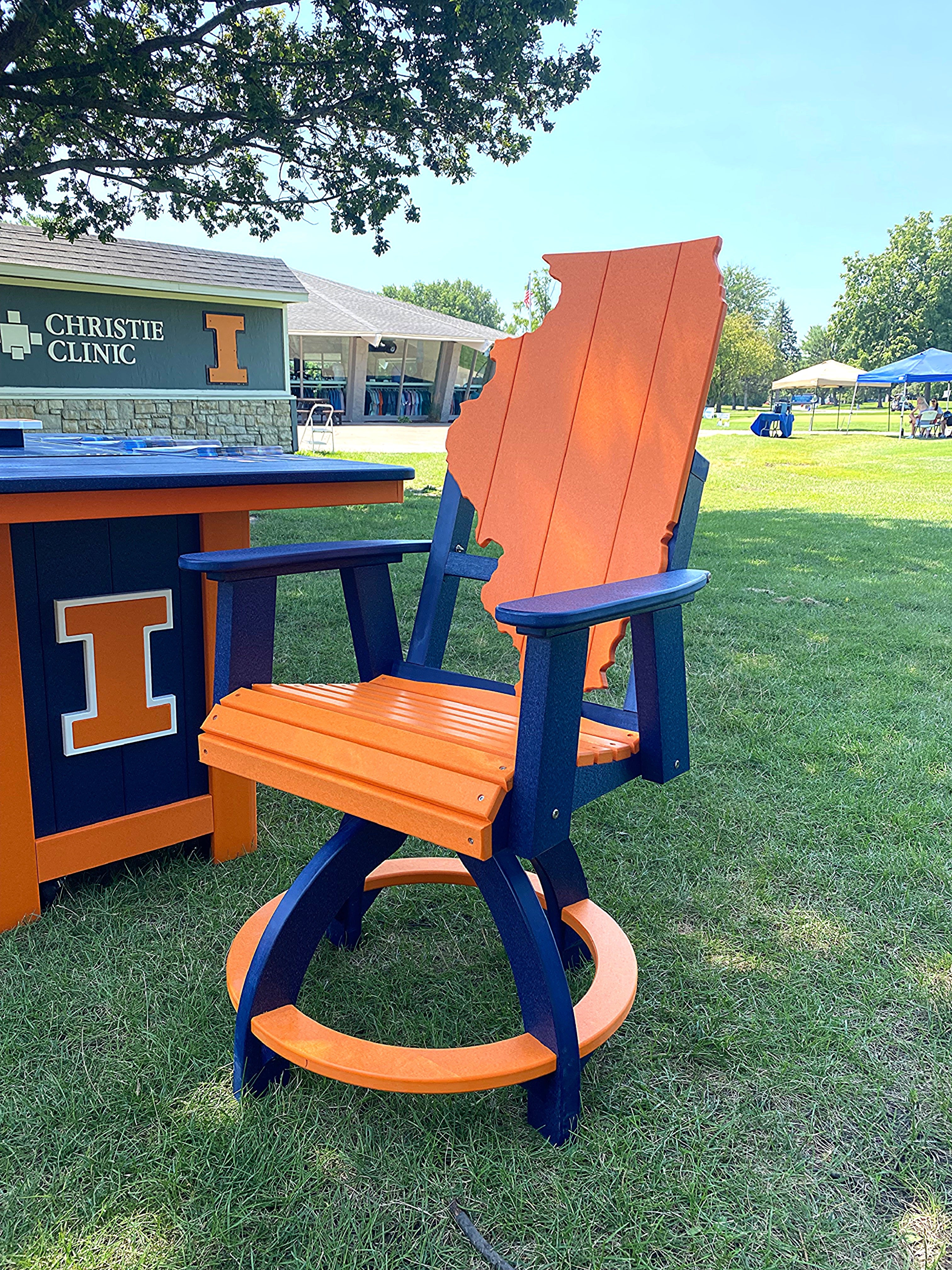 Illinois Swivel Bar Height Chair