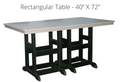 Rectangular Table – 40" x 72" x 30"