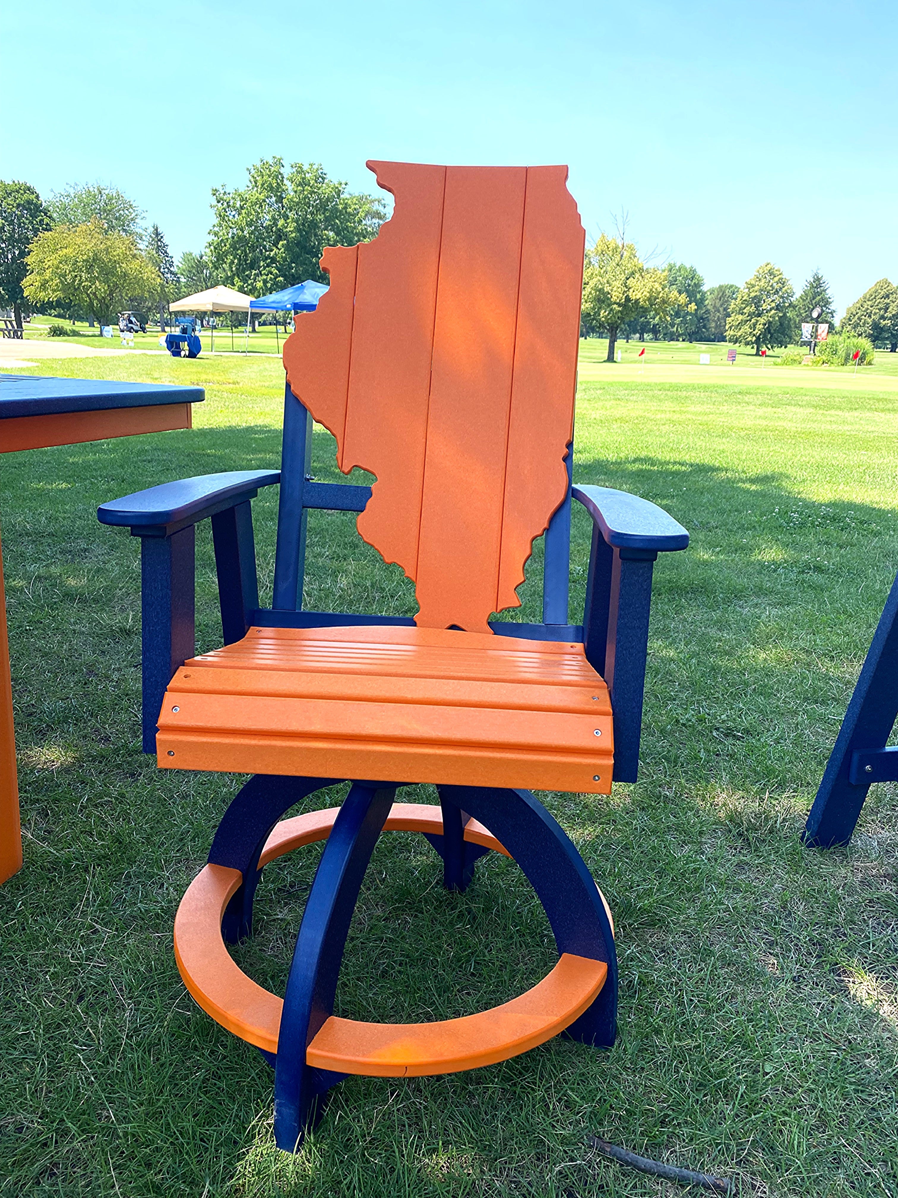 Illinois Swivel Bar Height Chair